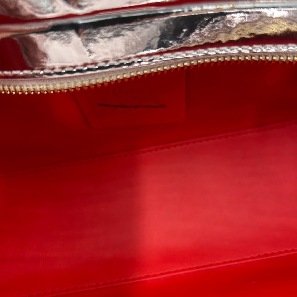 Christian Louboutin Paloma loubinthesky stud, metallic leather, baguette bag, - Picture 9 of 15